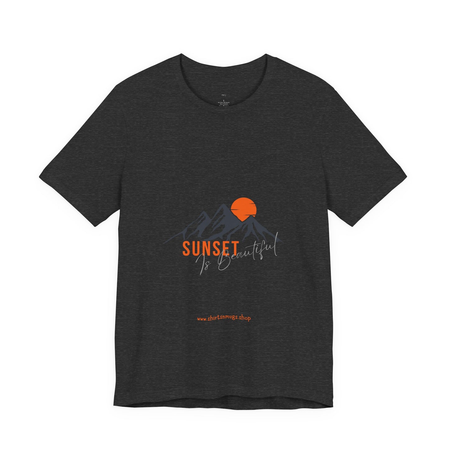 Sunset Mountain Tee, Unisex Casual Shirt, Nature Lover Gift, Adventure T-Shirt, Summer Outfit, Outdoor Apparel