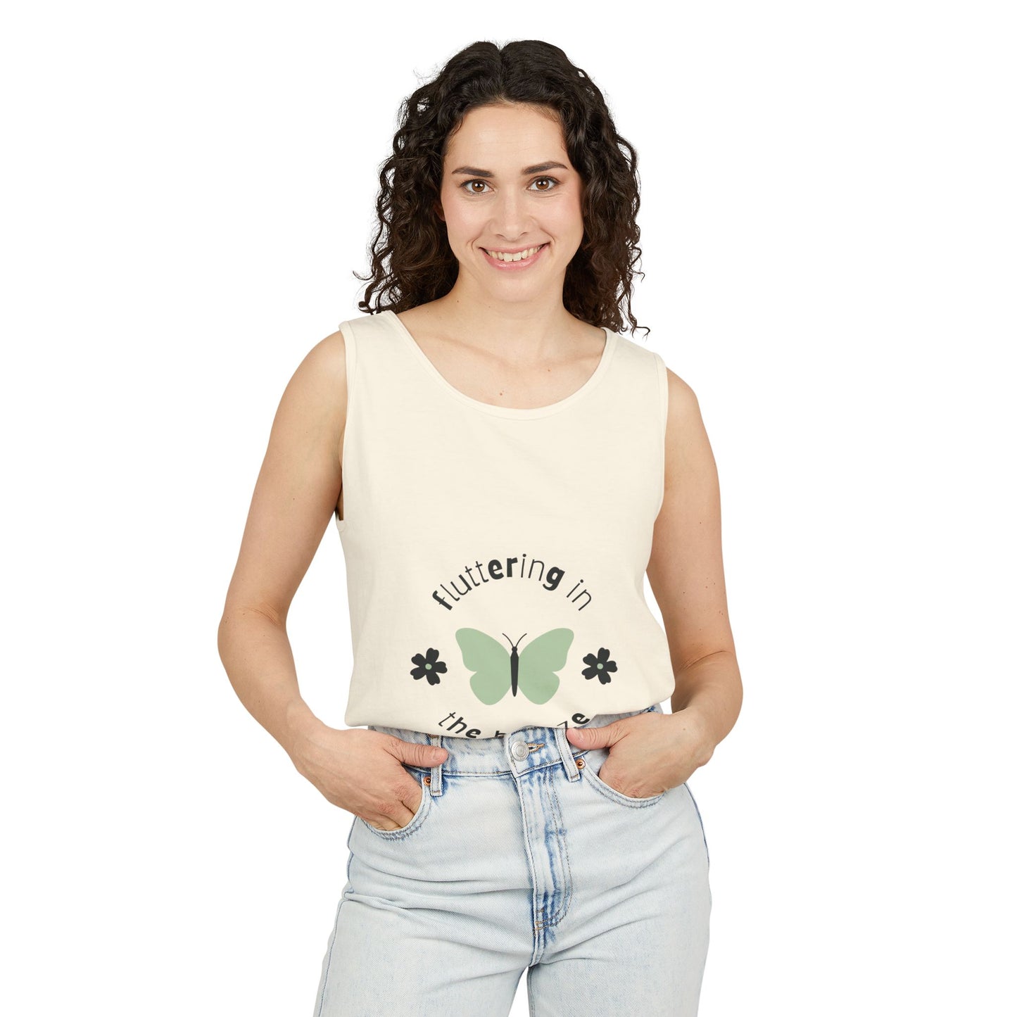 Butterfly Breeze Women's Tank, Summer Casual Wear, Gift for Nature Lovers, Eco-Friendly Fashion