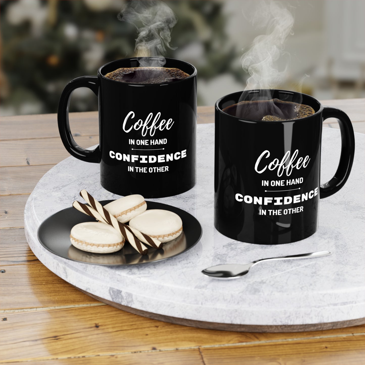Black Mug | Coffee in One Hand (11 oz)