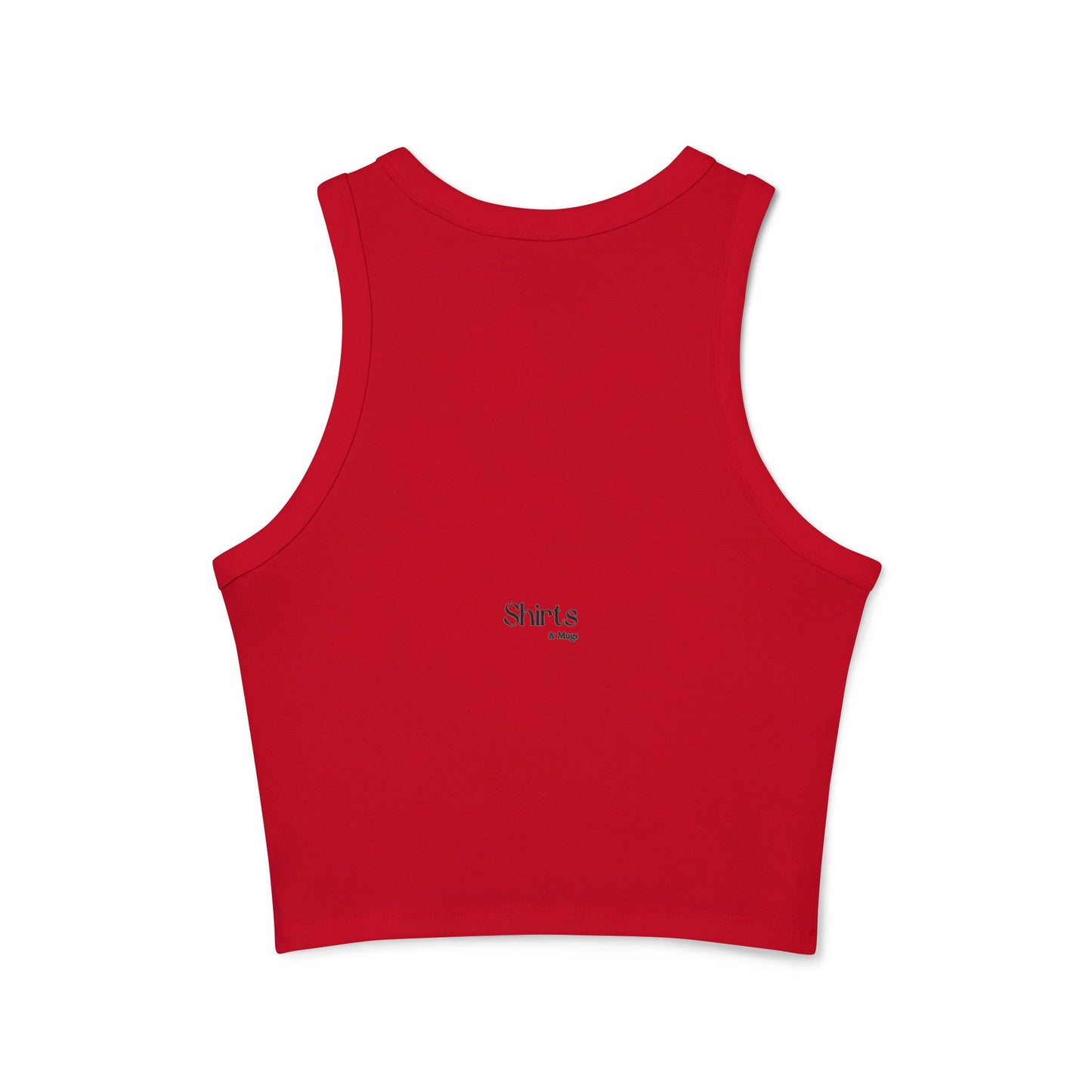 Summer Vibes Women's Micro Rib Racer Tank Top, Beachwear for Women, Casual Summer Top, Lightweight Summer Shirt, Vacation Essentials