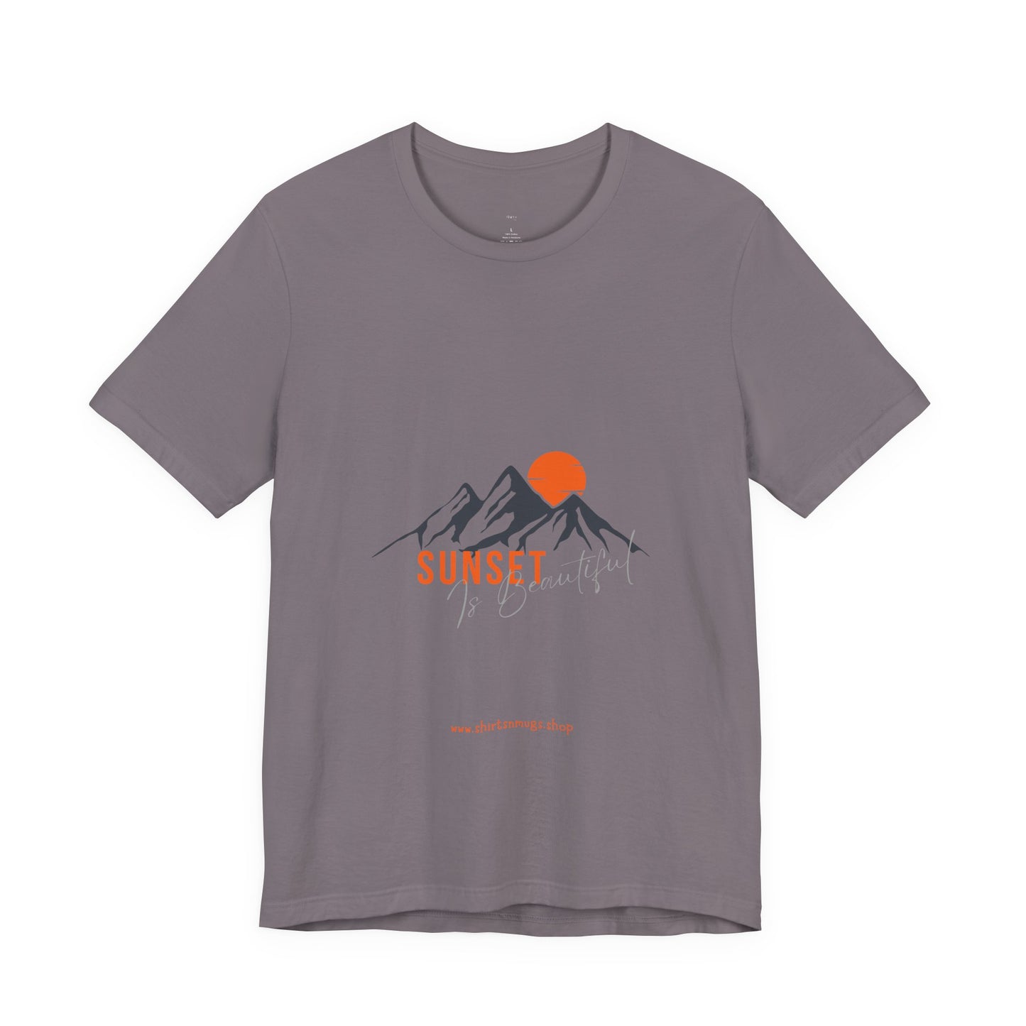 Sunset Mountain Tee, Unisex Casual Shirt, Nature Lover Gift, Adventure T-Shirt, Summer Outfit, Outdoor Apparel