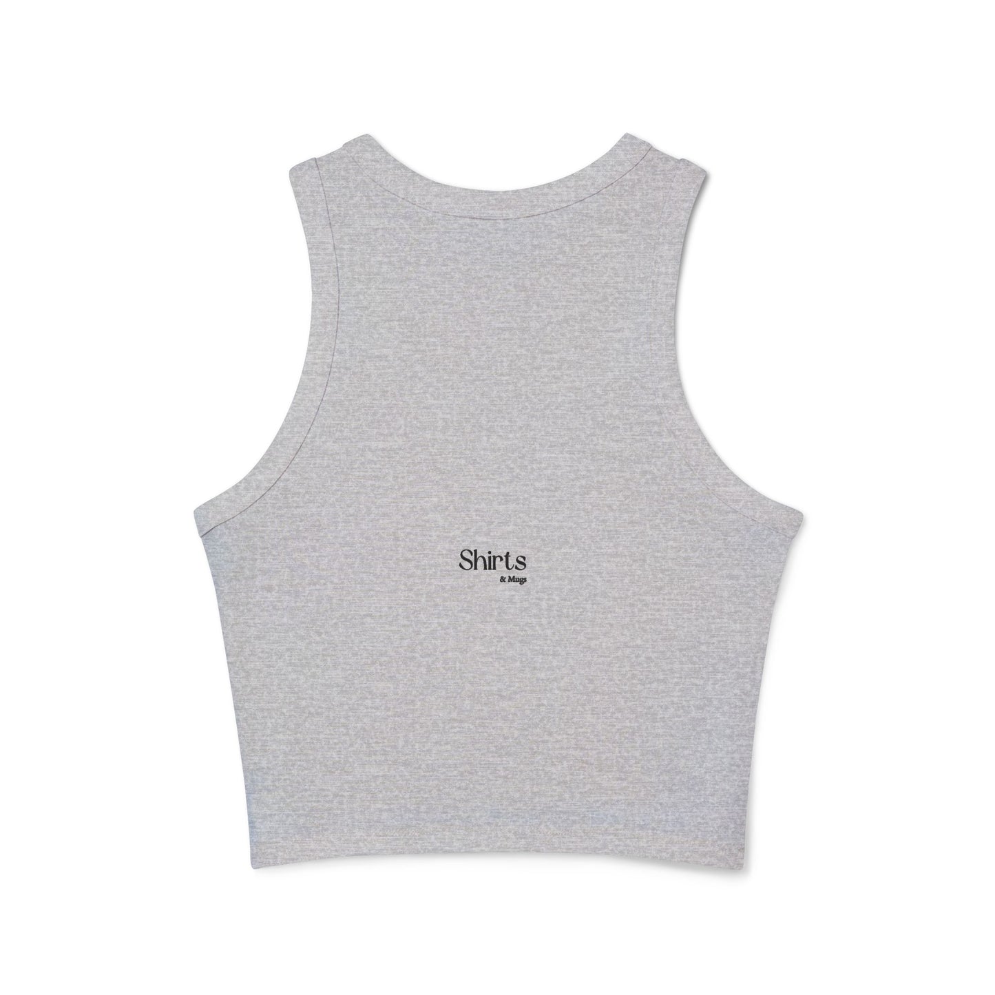 Summer Vibes Women's Micro Rib Racer Tank Top, Beachwear for Women, Casual Summer Top, Lightweight Summer Shirt, Vacation Essentials