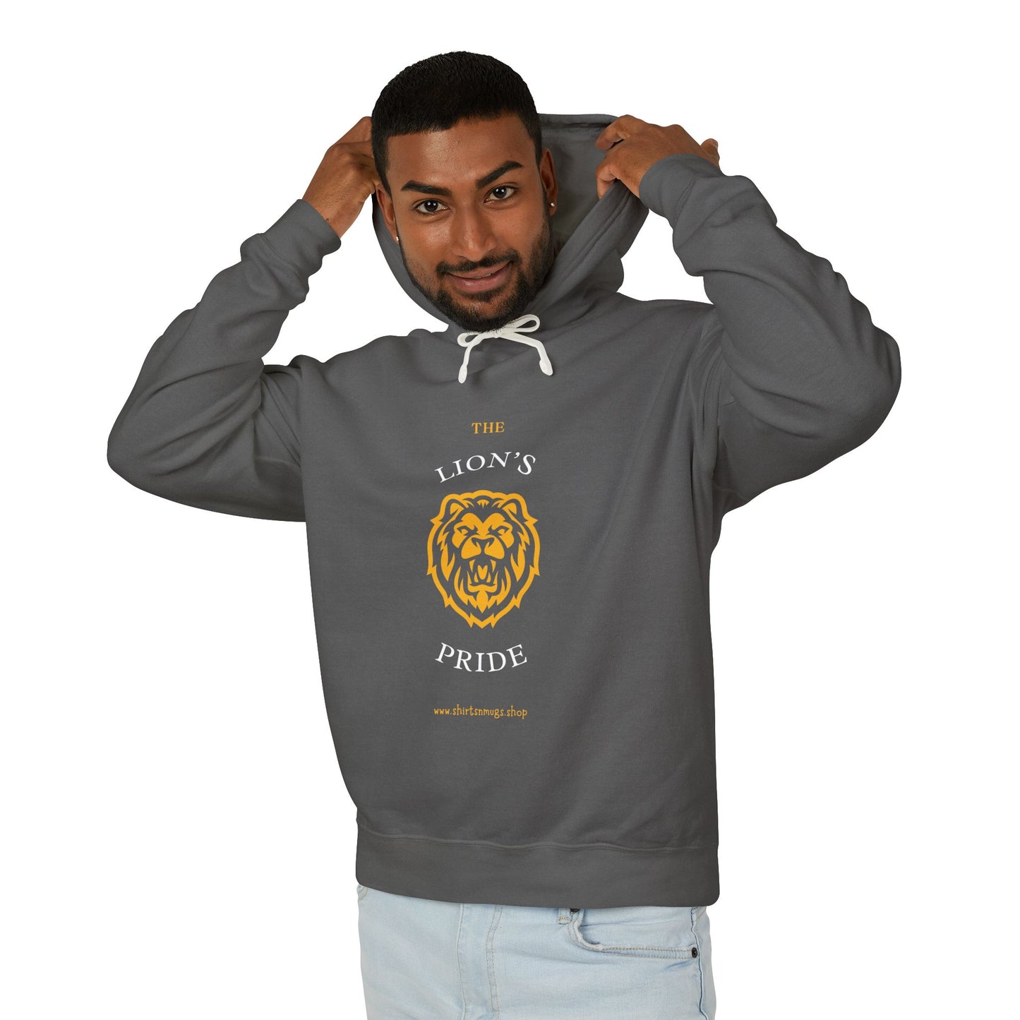 Lion's Pride Unisex Lightweight Hooded Sweatshirt, Cool Sportswear, Lion Lover Gift, Casual Hooded Top, Unisex Apparel, Everyday Comfort