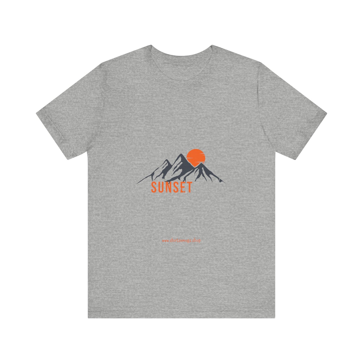 Sunset Mountain Tee, Unisex Casual Shirt, Nature Lover Gift, Adventure T-Shirt, Summer Outfit, Outdoor Apparel
