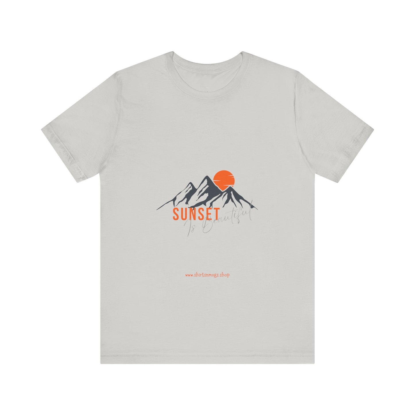 Sunset Mountain Tee, Unisex Casual Shirt, Nature Lover Gift, Adventure T-Shirt, Summer Outfit, Outdoor Apparel