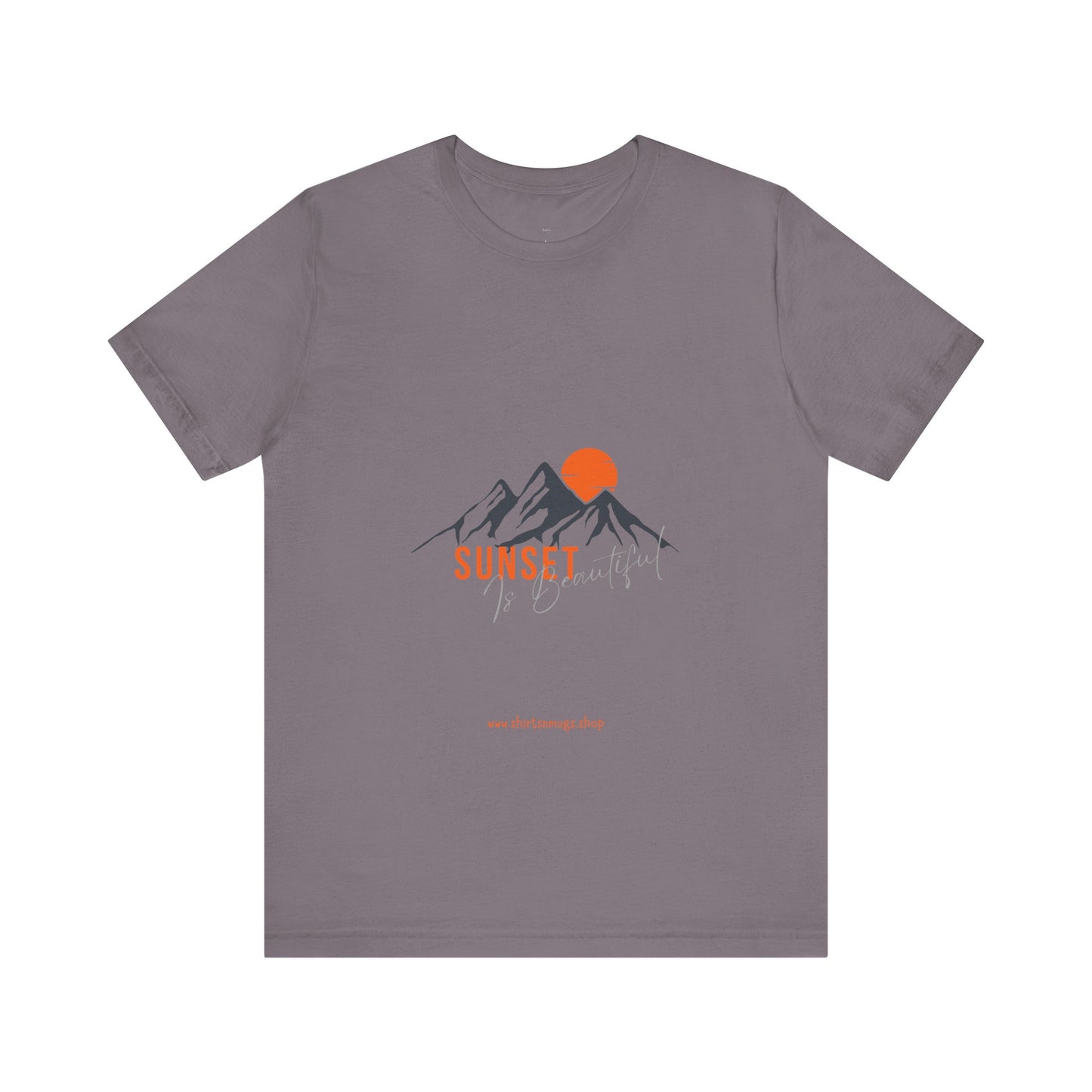 Sunset Mountain Tee, Unisex Casual Shirt, Nature Lover Gift, Adventure T-Shirt, Summer Outfit, Outdoor Apparel