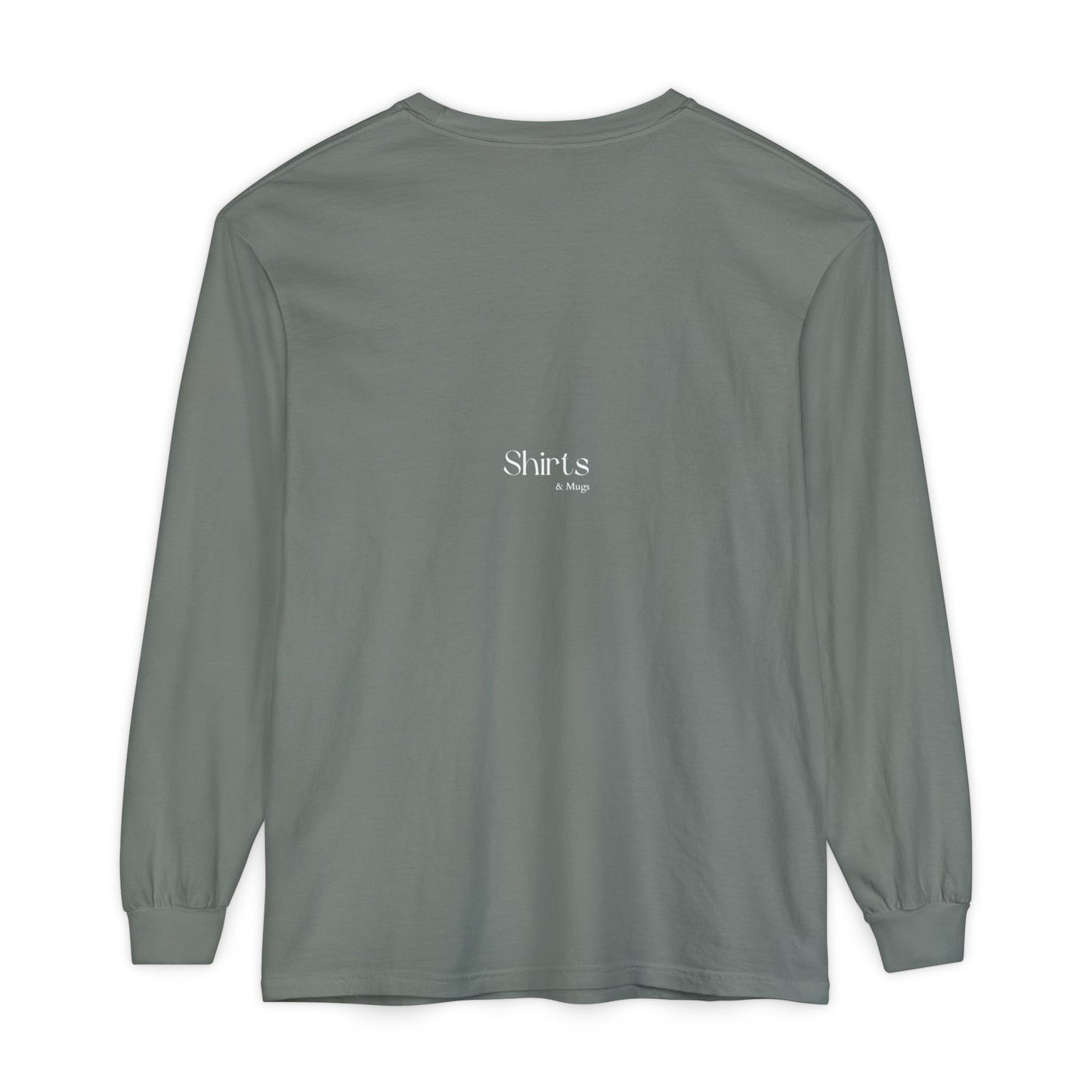 Peaceful Power Long Sleeve Tee, Men's Comfort Casual Wear, Mindfulness Gift, Positive Message Shirt, Everyday Wear