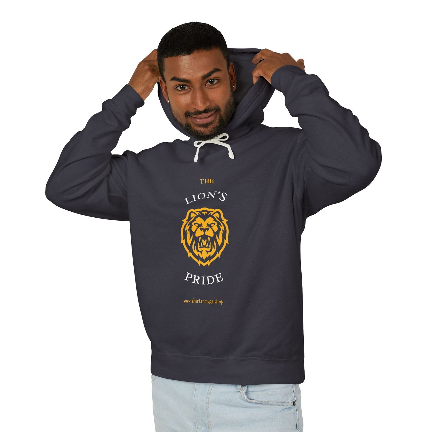 Lion's Pride Unisex Lightweight Hooded Sweatshirt, Cool Sportswear, Lion Lover Gift, Casual Hooded Top, Unisex Apparel, Everyday Comfort