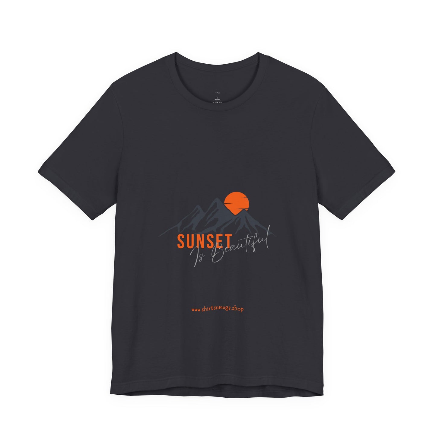 Sunset Mountain Tee, Unisex Casual Shirt, Nature Lover Gift, Adventure T-Shirt, Summer Outfit, Outdoor Apparel
