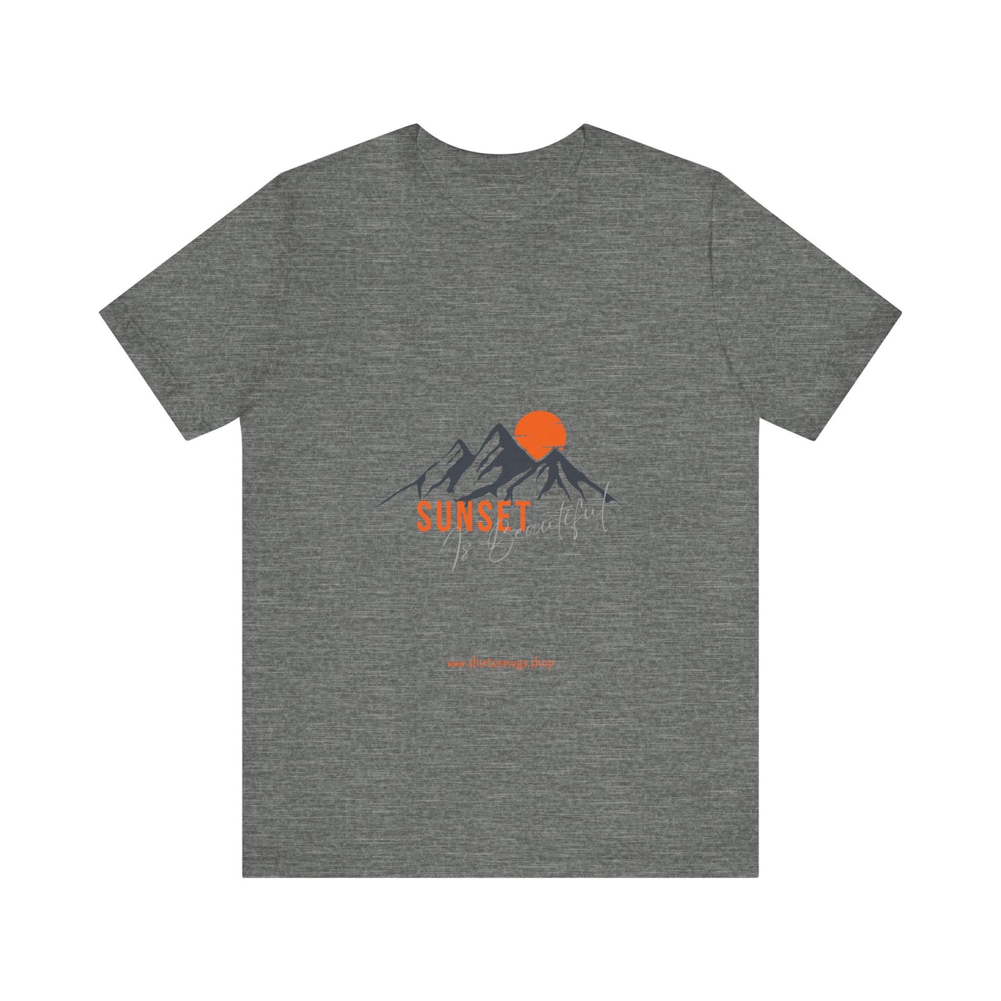 Sunset Mountain Tee, Unisex Casual Shirt, Nature Lover Gift, Adventure T-Shirt, Summer Outfit, Outdoor Apparel