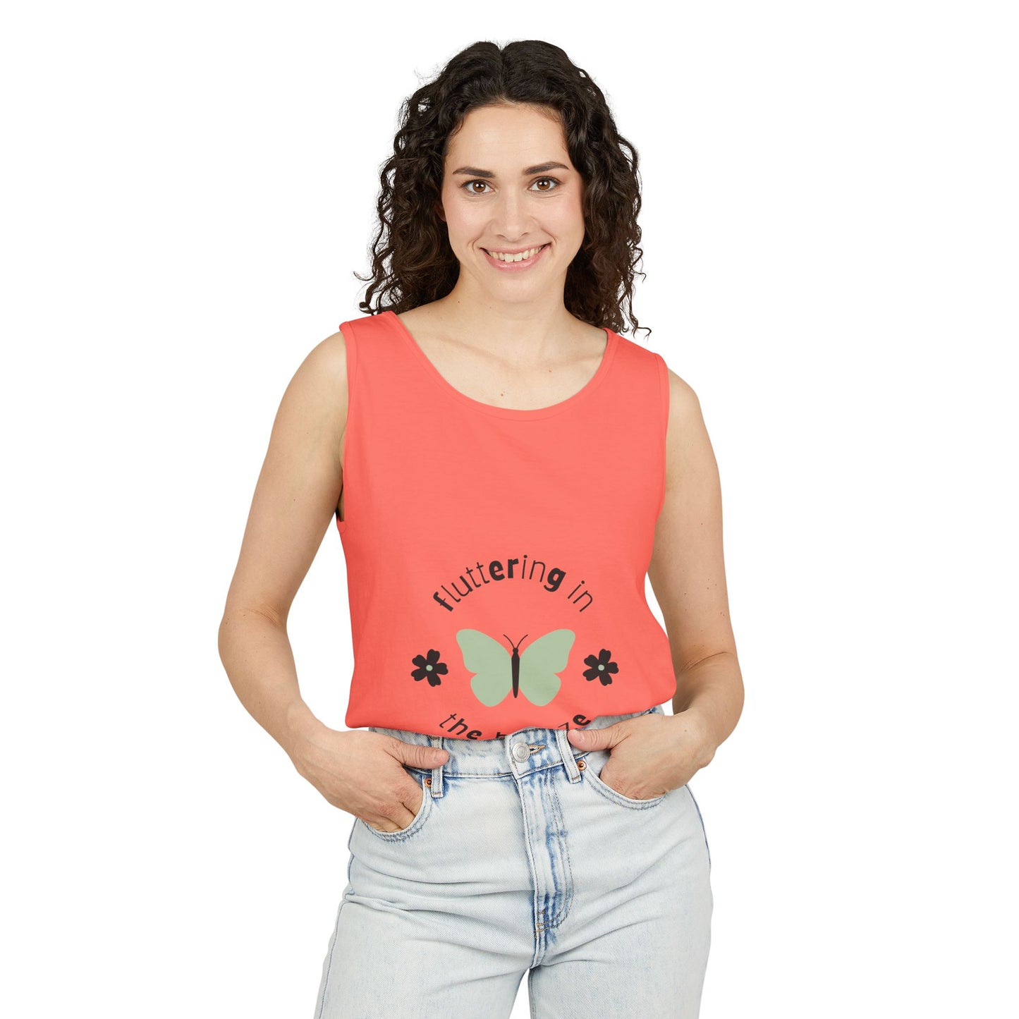Butterfly Breeze Women's Tank, Summer Casual Wear, Gift for Nature Lovers, Eco-Friendly Fashion