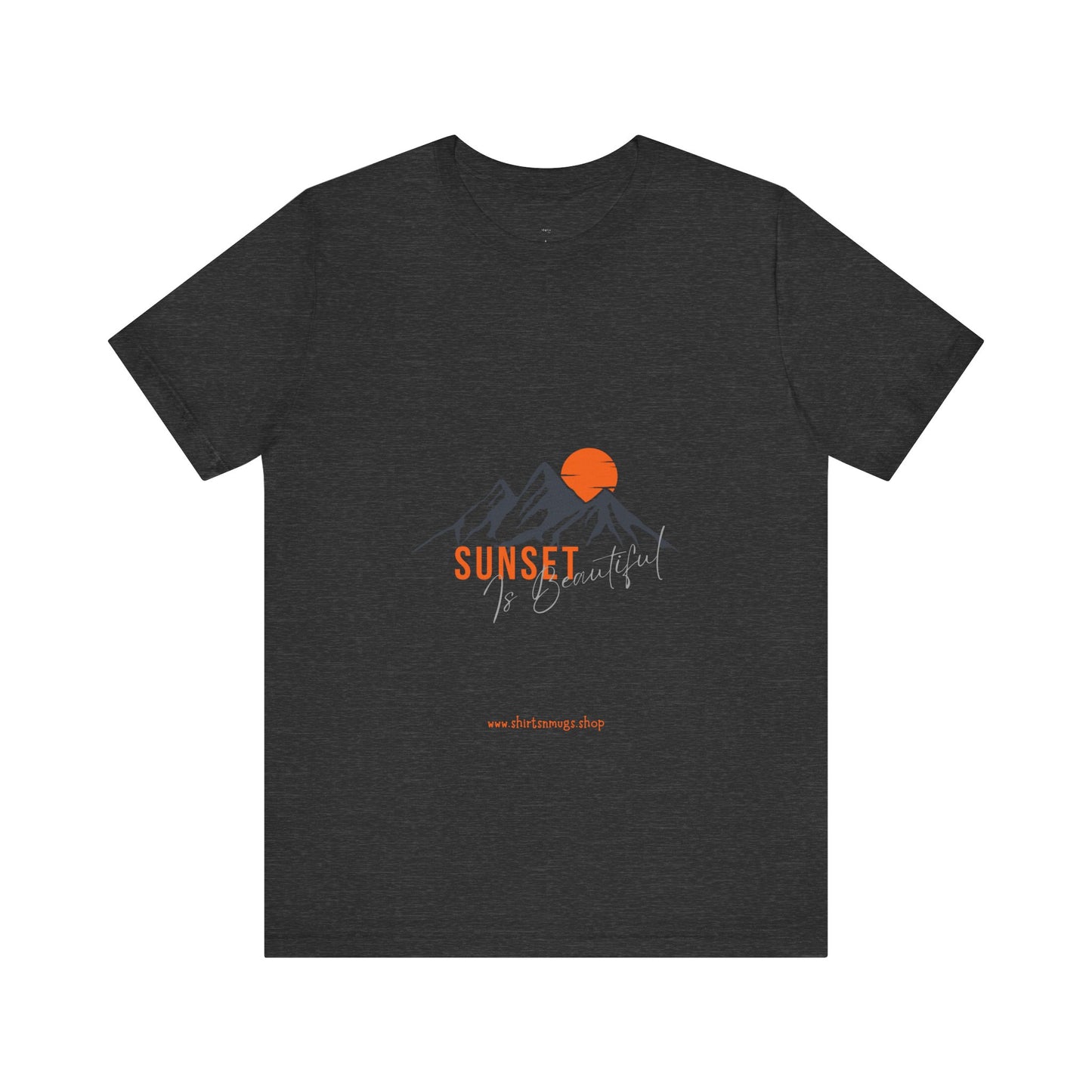 Sunset Mountain Tee, Unisex Casual Shirt, Nature Lover Gift, Adventure T-Shirt, Summer Outfit, Outdoor Apparel