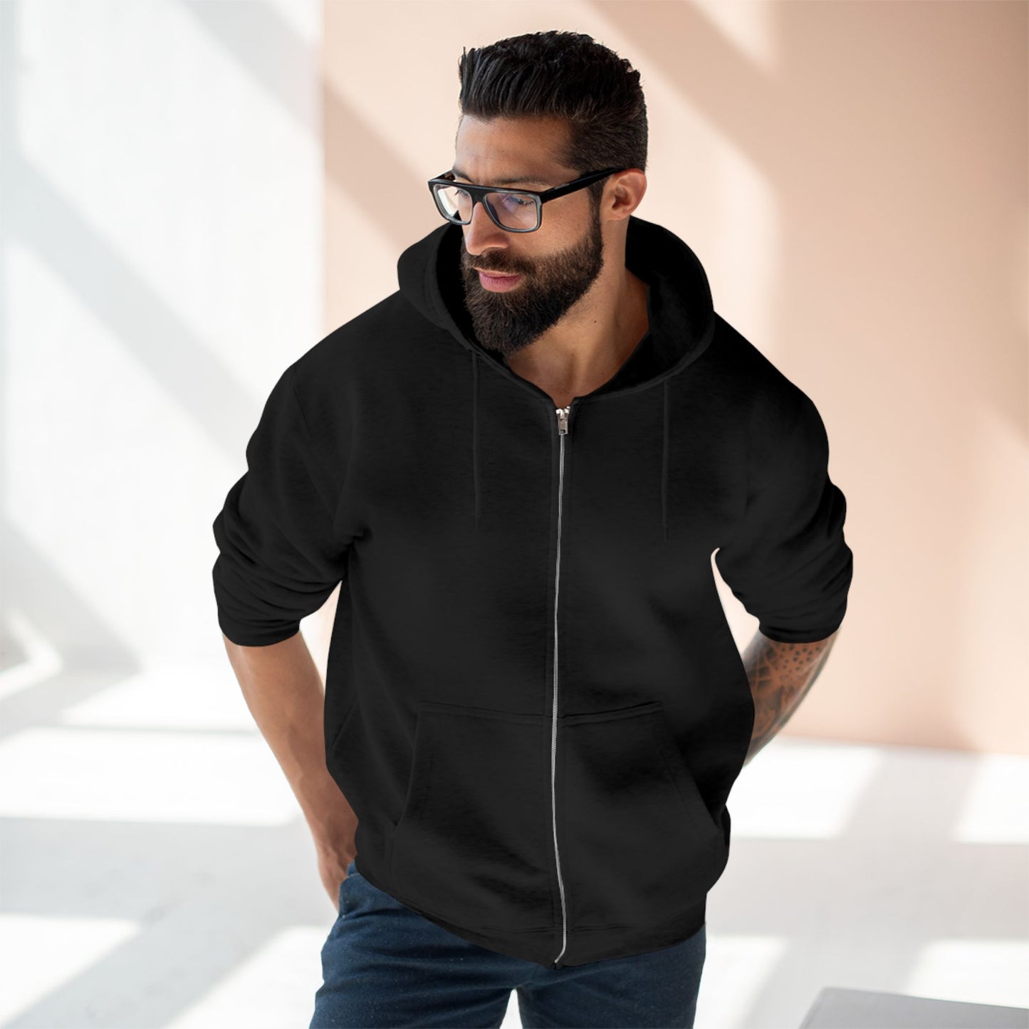 Cozy Unisex Zip Hoodie with Fun Retro Graphic, Casual Sweatshirt, Gift for Friends, Great for Birthdays, Streetwear Style