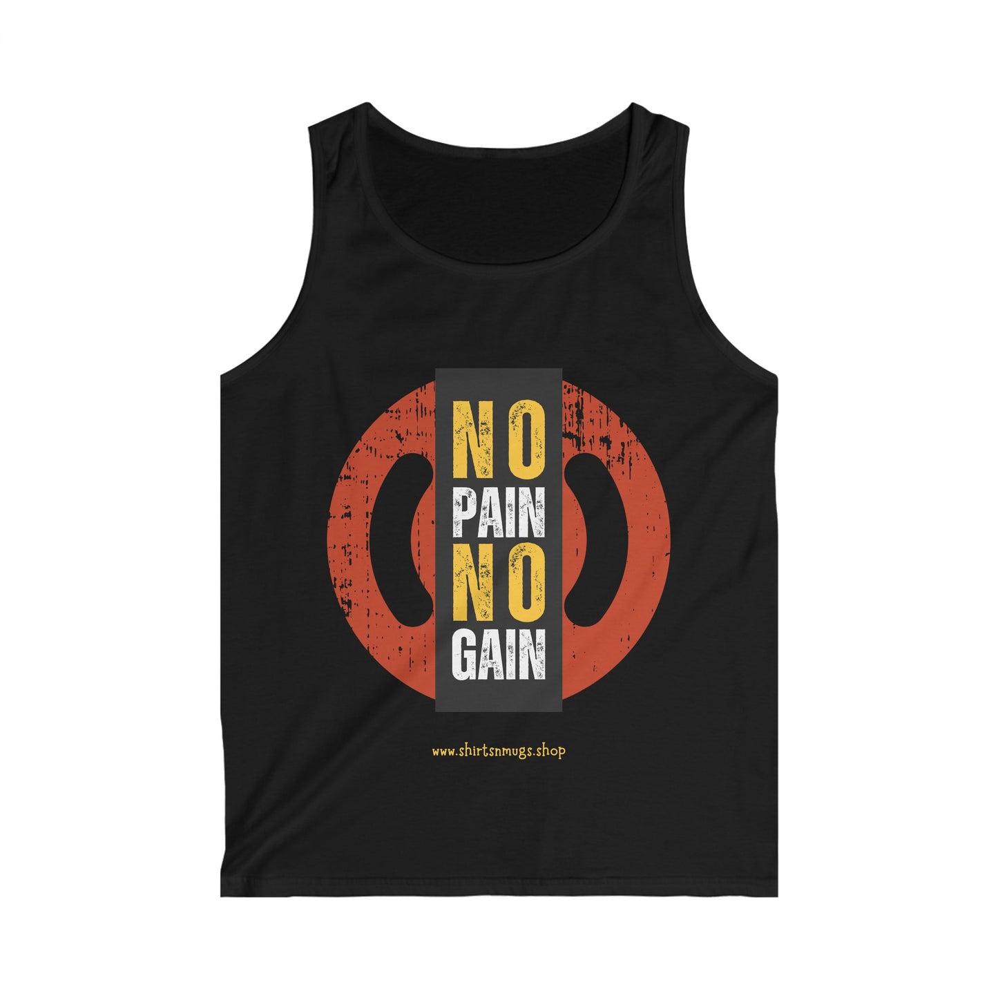 Men's Fitness Tank Top | No Pain No Gain Gym Shirt, Workout Apparel, Weightlifting Top, Gift for Fitness Enthusiasts, Summer Fitness Wear