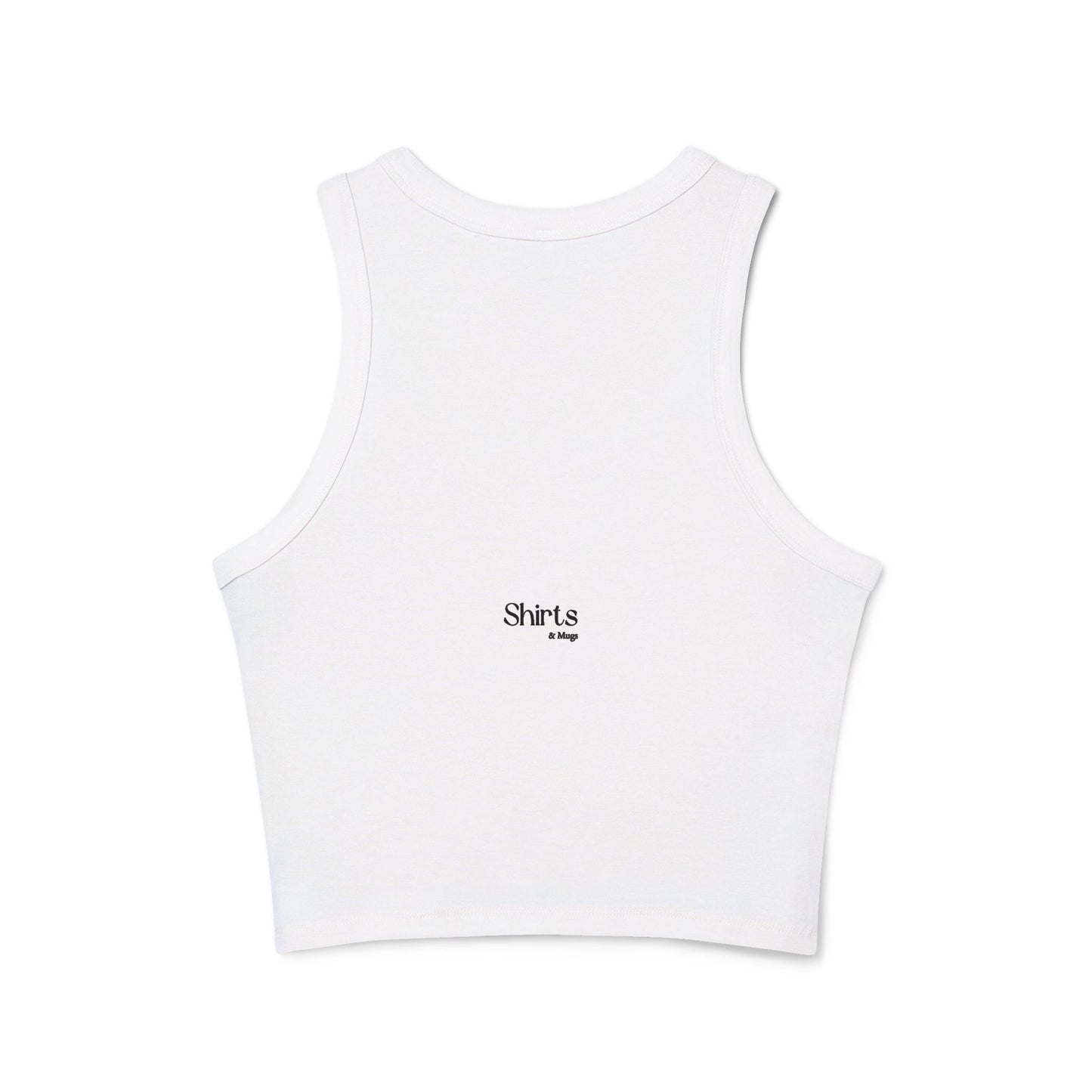 Summer Vibes Women's Micro Rib Racer Tank Top, Beachwear for Women, Casual Summer Top, Lightweight Summer Shirt, Vacation Essentials