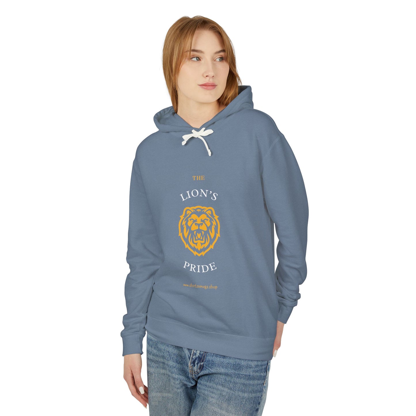 Lion's Pride Unisex Lightweight Hooded Sweatshirt, Cool Sportswear, Lion Lover Gift, Casual Hooded Top, Unisex Apparel, Everyday Comfort