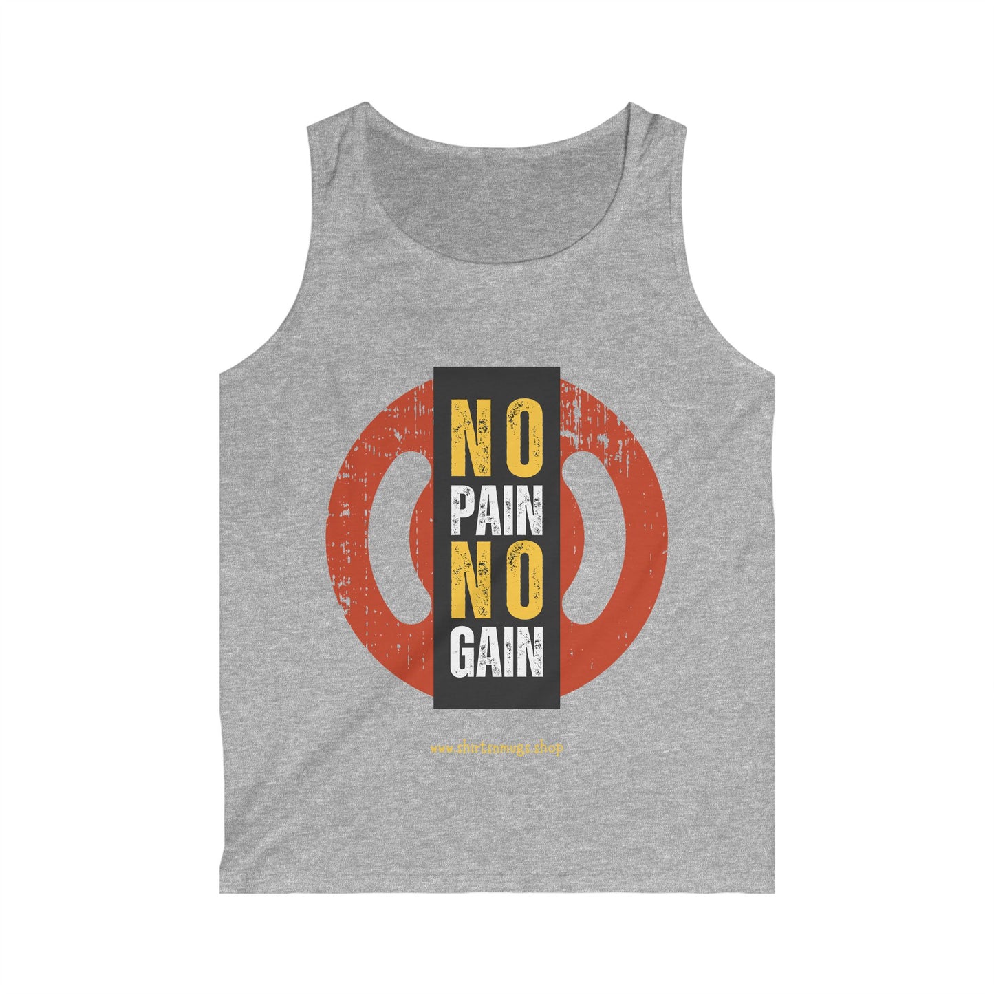 Men's Fitness Tank Top | No Pain No Gain Gym Shirt, Workout Apparel, Weightlifting Top, Gift for Fitness Enthusiasts, Summer Fitness Wear