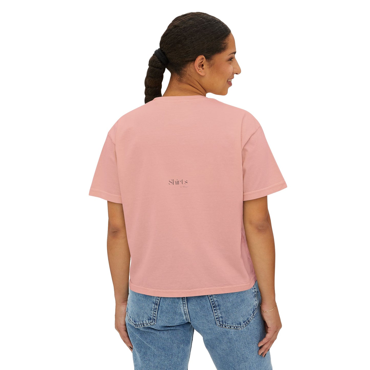 Matcha Addict Women's Boxy Tee, Cute Cat T-Shirt, Gift for Tea Lovers, Cozy Casual Outfit, Trendy Graphic Top