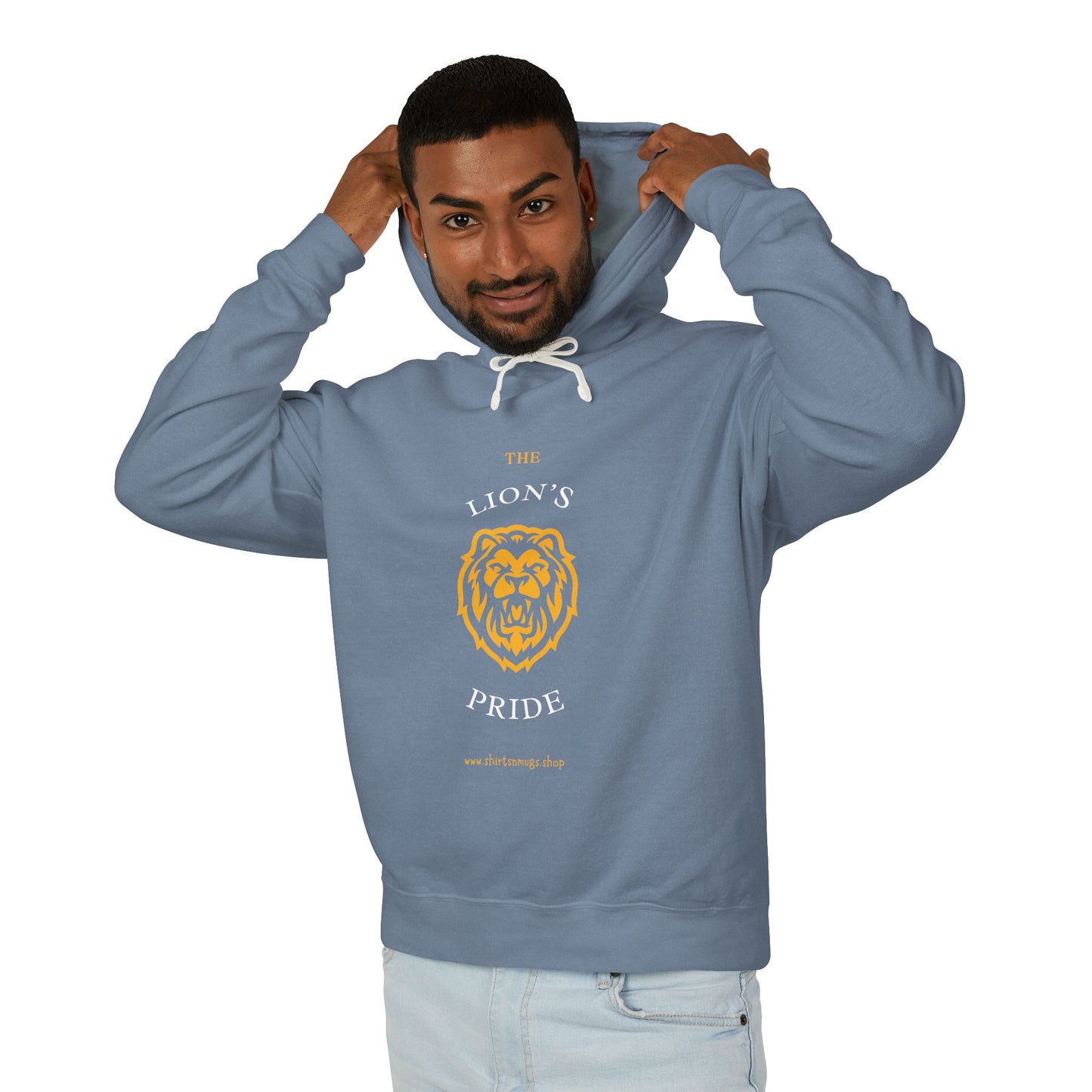 Lion's Pride Unisex Lightweight Hooded Sweatshirt, Cool Sportswear, Lion Lover Gift, Casual Hooded Top, Unisex Apparel, Everyday Comfort