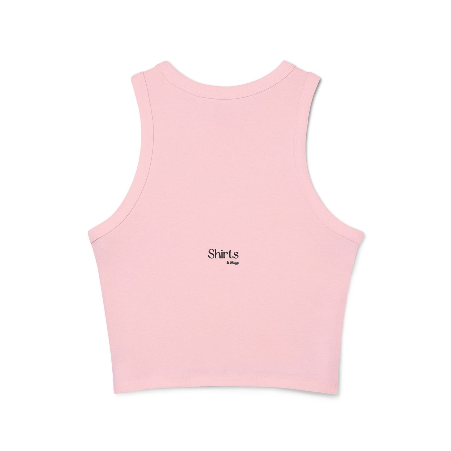 Summer Vibes Women's Micro Rib Racer Tank Top, Beachwear for Women, Casual Summer Top, Lightweight Summer Shirt, Vacation Essentials
