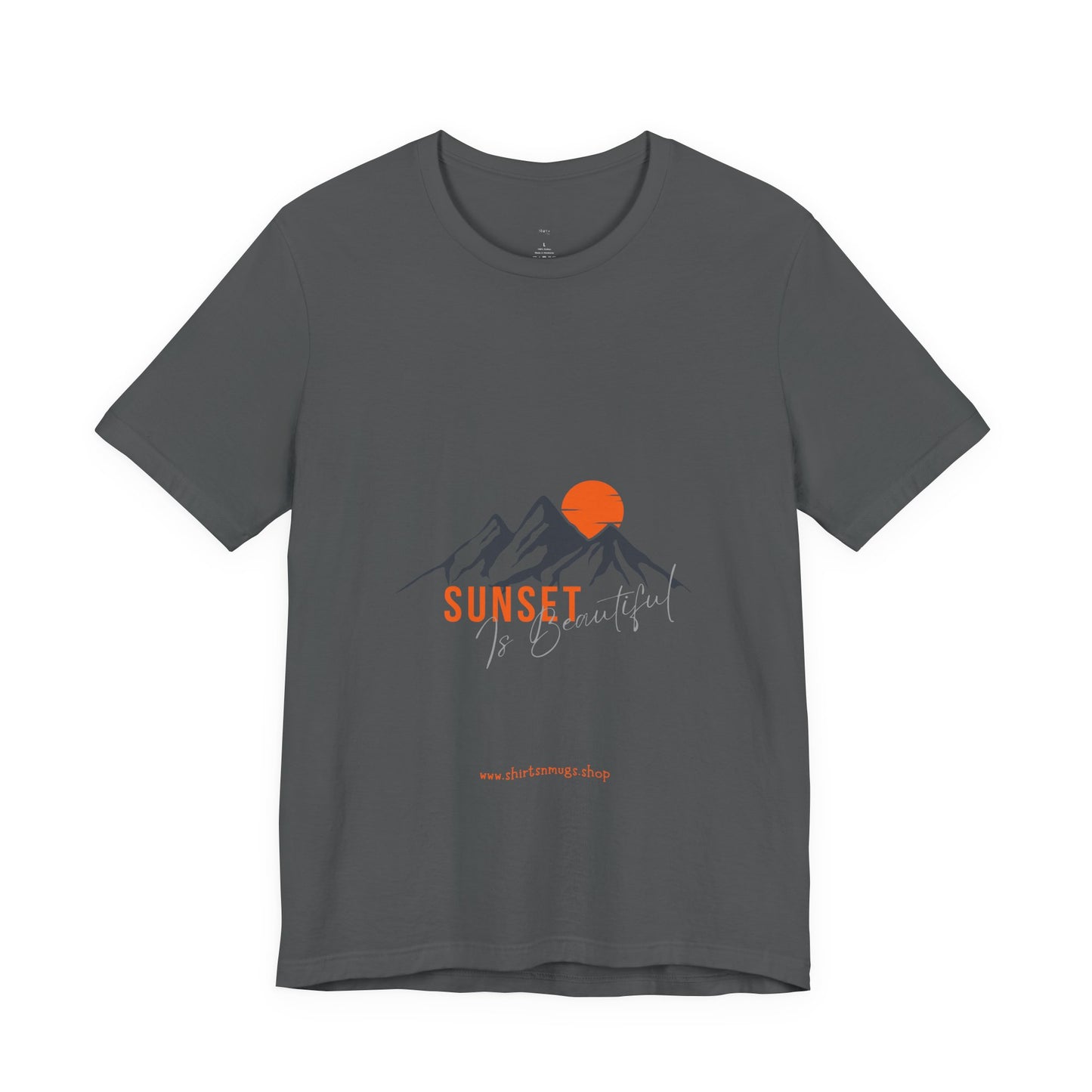 Sunset Mountain Tee, Unisex Casual Shirt, Nature Lover Gift, Adventure T-Shirt, Summer Outfit, Outdoor Apparel