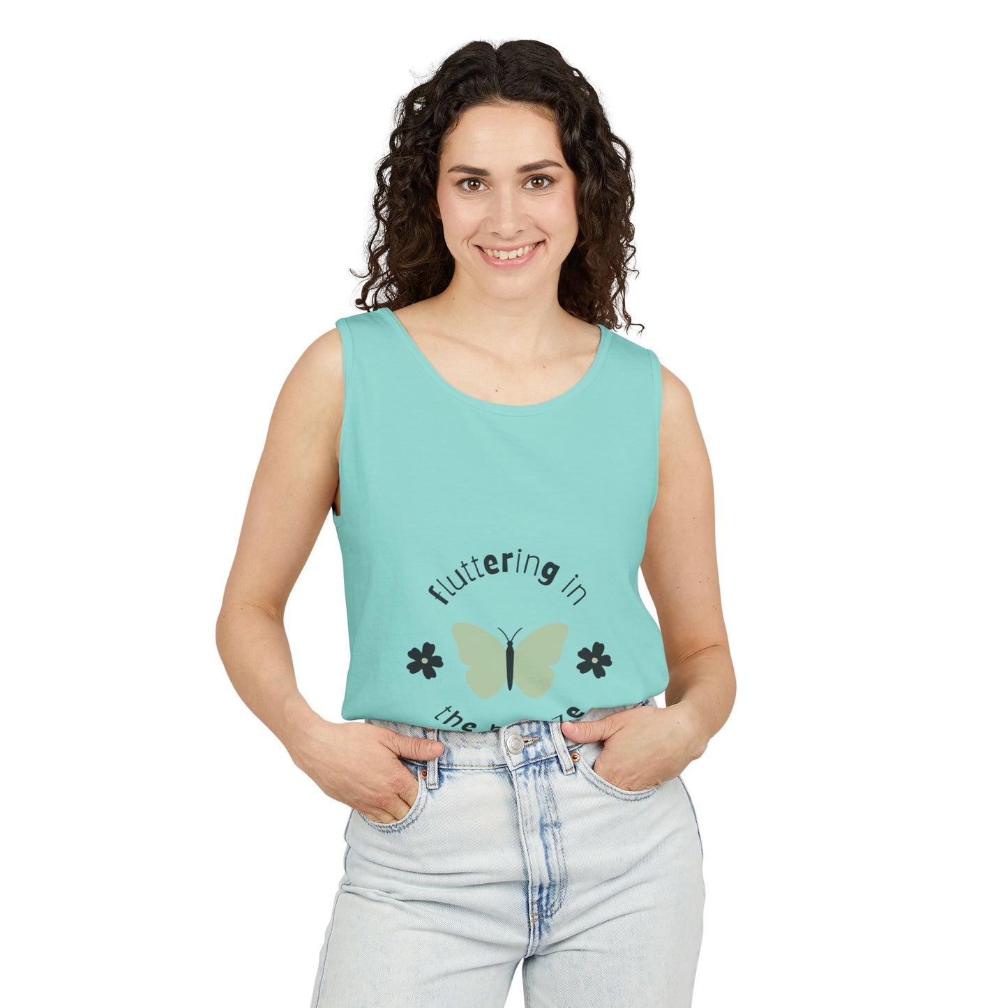 Butterfly Breeze Women's Tank, Summer Casual Wear, Gift for Nature Lovers, Eco-Friendly Fashion