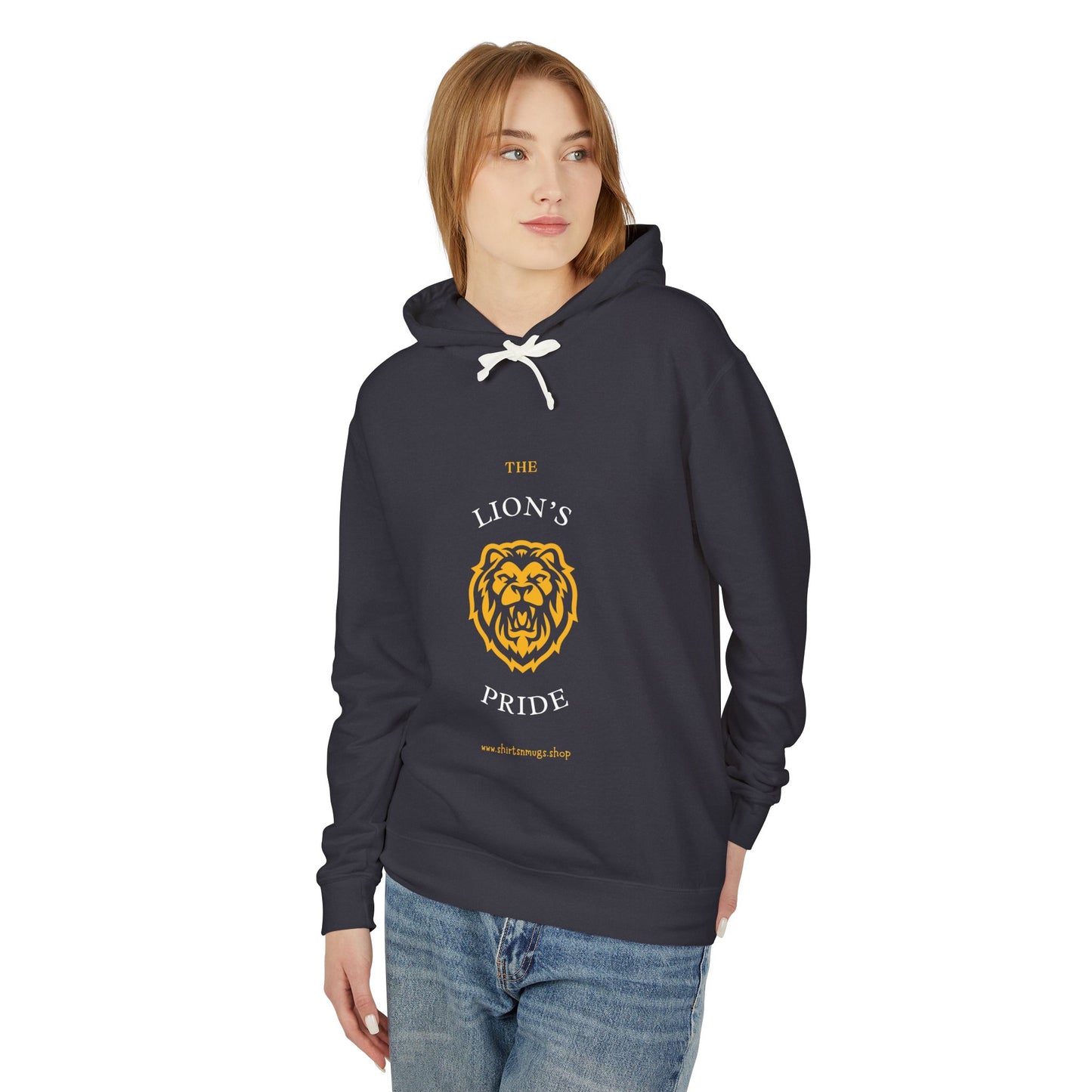 Lion's Pride Unisex Lightweight Hooded Sweatshirt, Cool Sportswear, Lion Lover Gift, Casual Hooded Top, Unisex Apparel, Everyday Comfort