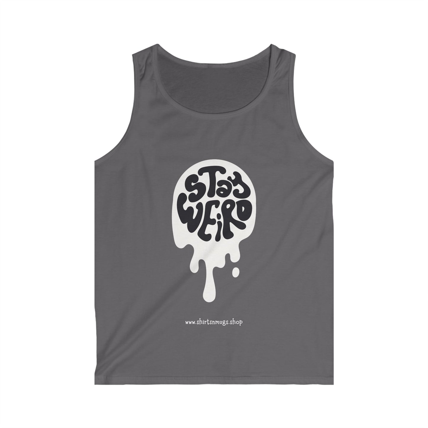 Stay Weird Men's Softstyle Tank Top | Summer Vibes, Festival Wear, Casual Outing, Gift for Creative Souls, Unique Fashion