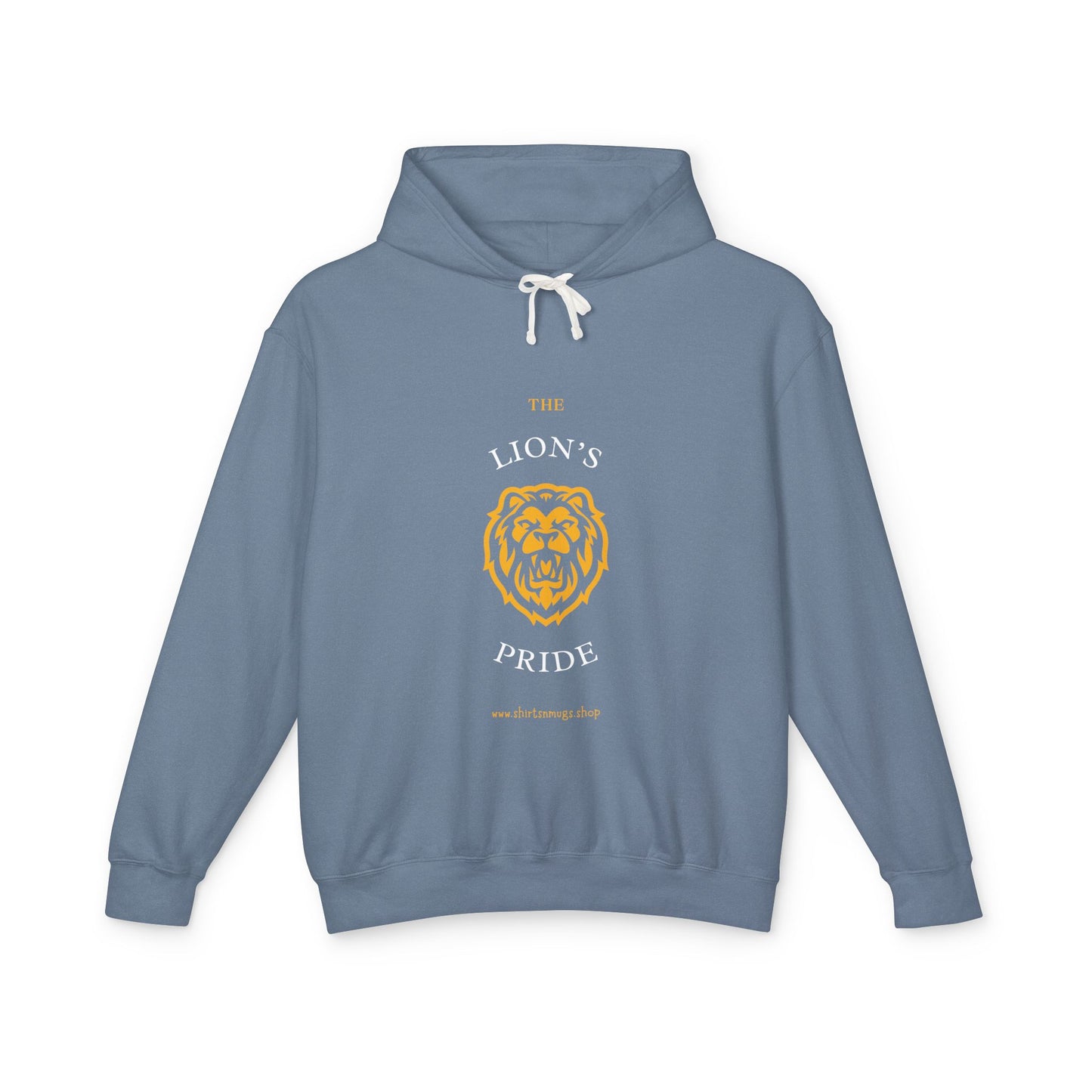 Lion's Pride Unisex Lightweight Hooded Sweatshirt, Cool Sportswear, Lion Lover Gift, Casual Hooded Top, Unisex Apparel, Everyday Comfort