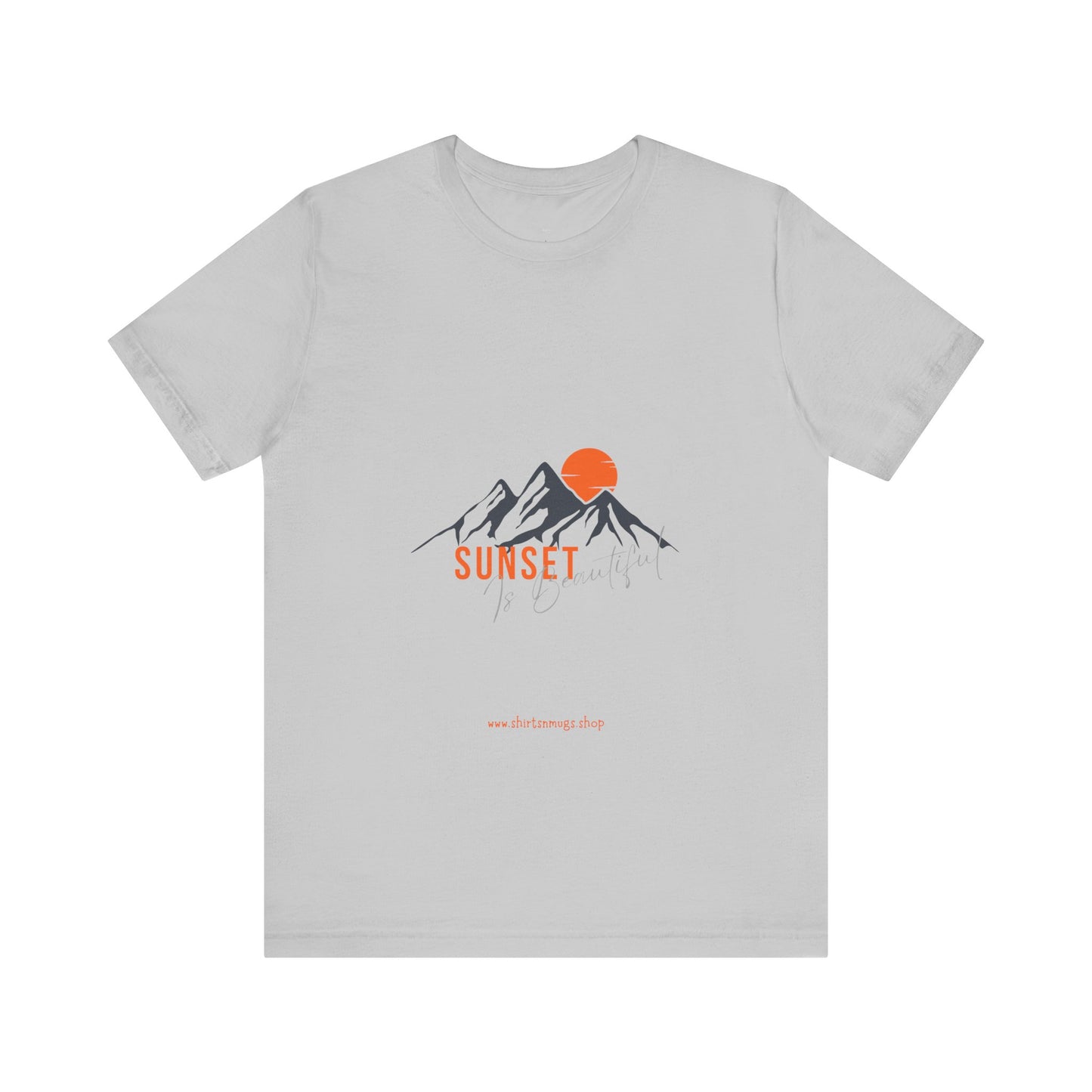 Sunset Mountain Tee, Unisex Casual Shirt, Nature Lover Gift, Adventure T-Shirt, Summer Outfit, Outdoor Apparel