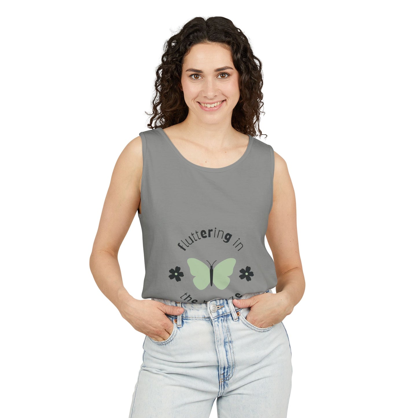 Butterfly Breeze Women's Tank, Summer Casual Wear, Gift for Nature Lovers, Eco-Friendly Fashion
