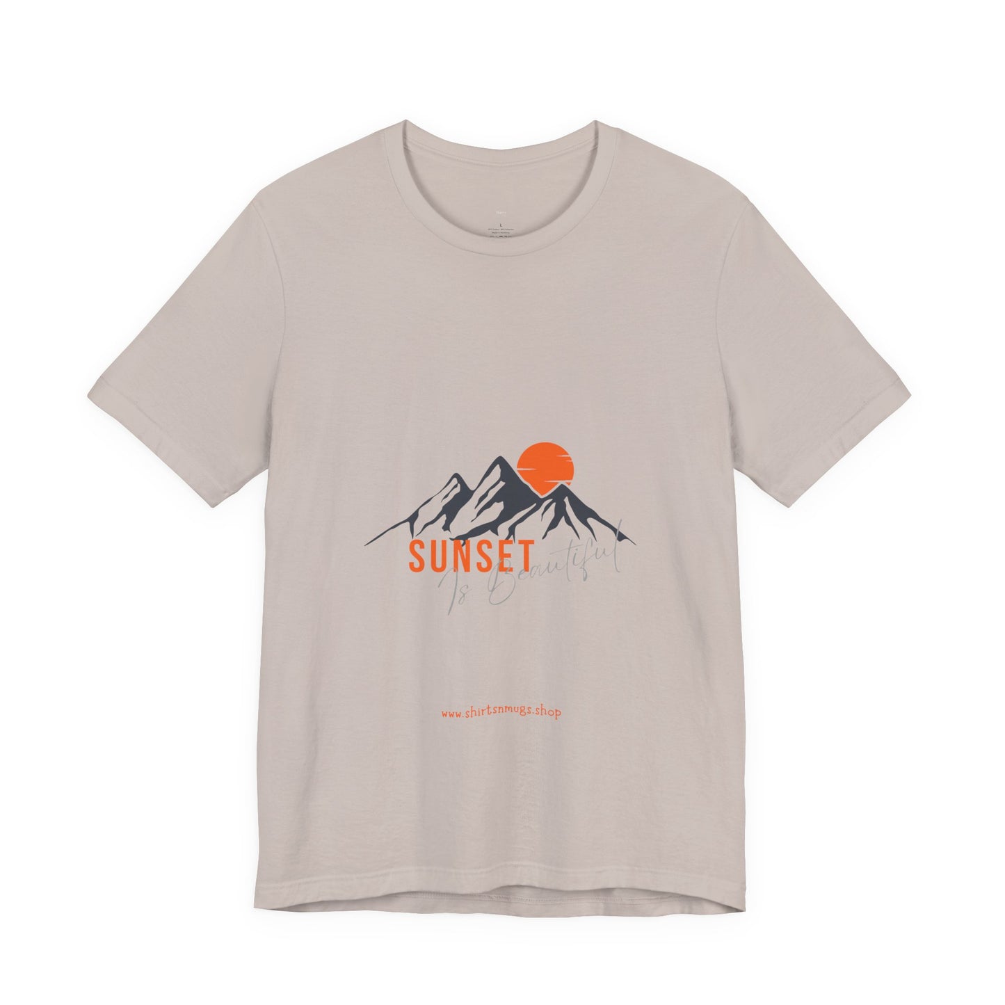 Sunset Mountain Tee, Unisex Casual Shirt, Nature Lover Gift, Adventure T-Shirt, Summer Outfit, Outdoor Apparel