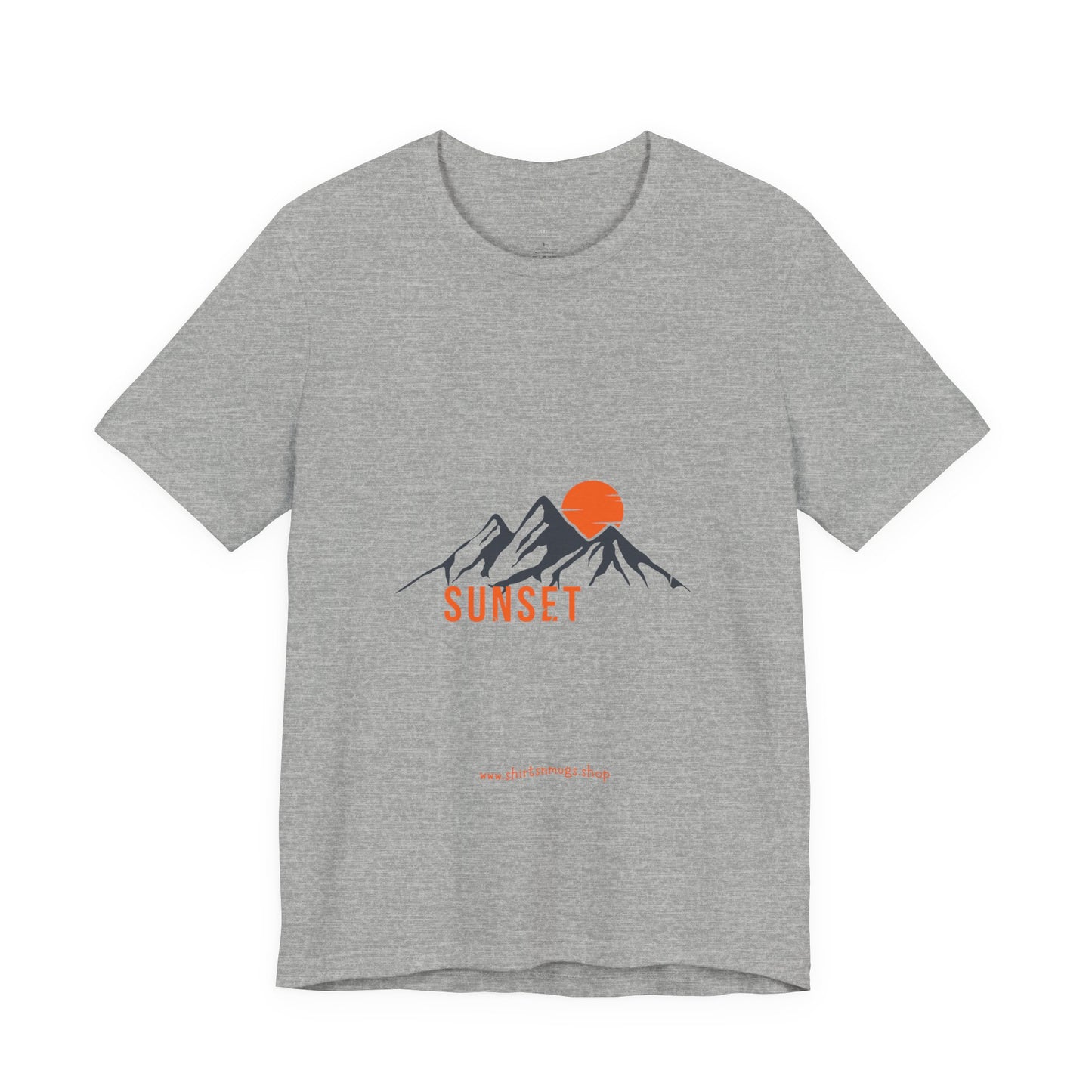 Sunset Mountain Tee, Unisex Casual Shirt, Nature Lover Gift, Adventure T-Shirt, Summer Outfit, Outdoor Apparel