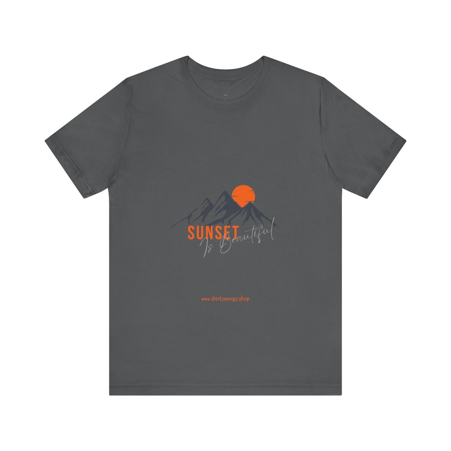Sunset Mountain Tee, Unisex Casual Shirt, Nature Lover Gift, Adventure T-Shirt, Summer Outfit, Outdoor Apparel