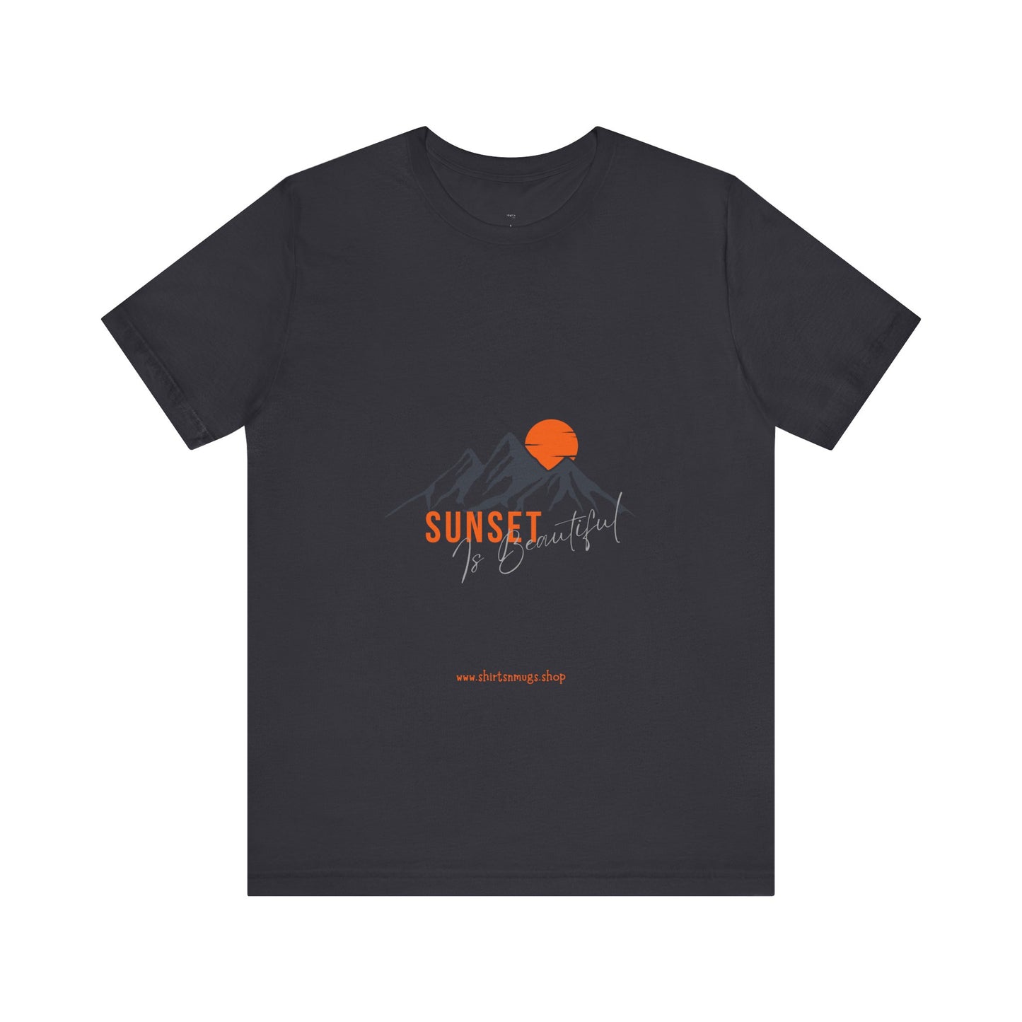 Sunset Mountain Tee, Unisex Casual Shirt, Nature Lover Gift, Adventure T-Shirt, Summer Outfit, Outdoor Apparel