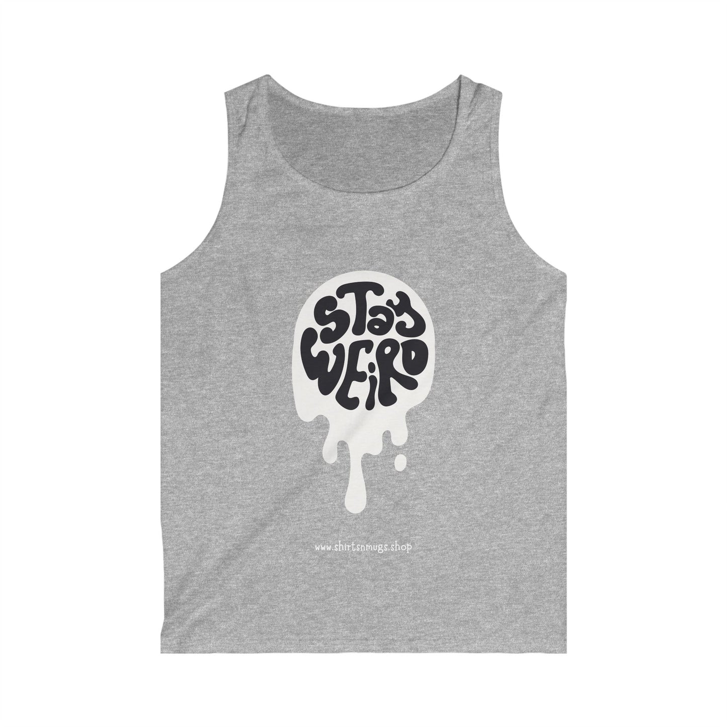 Stay Weird Men's Softstyle Tank Top | Summer Vibes, Festival Wear, Casual Outing, Gift for Creative Souls, Unique Fashion