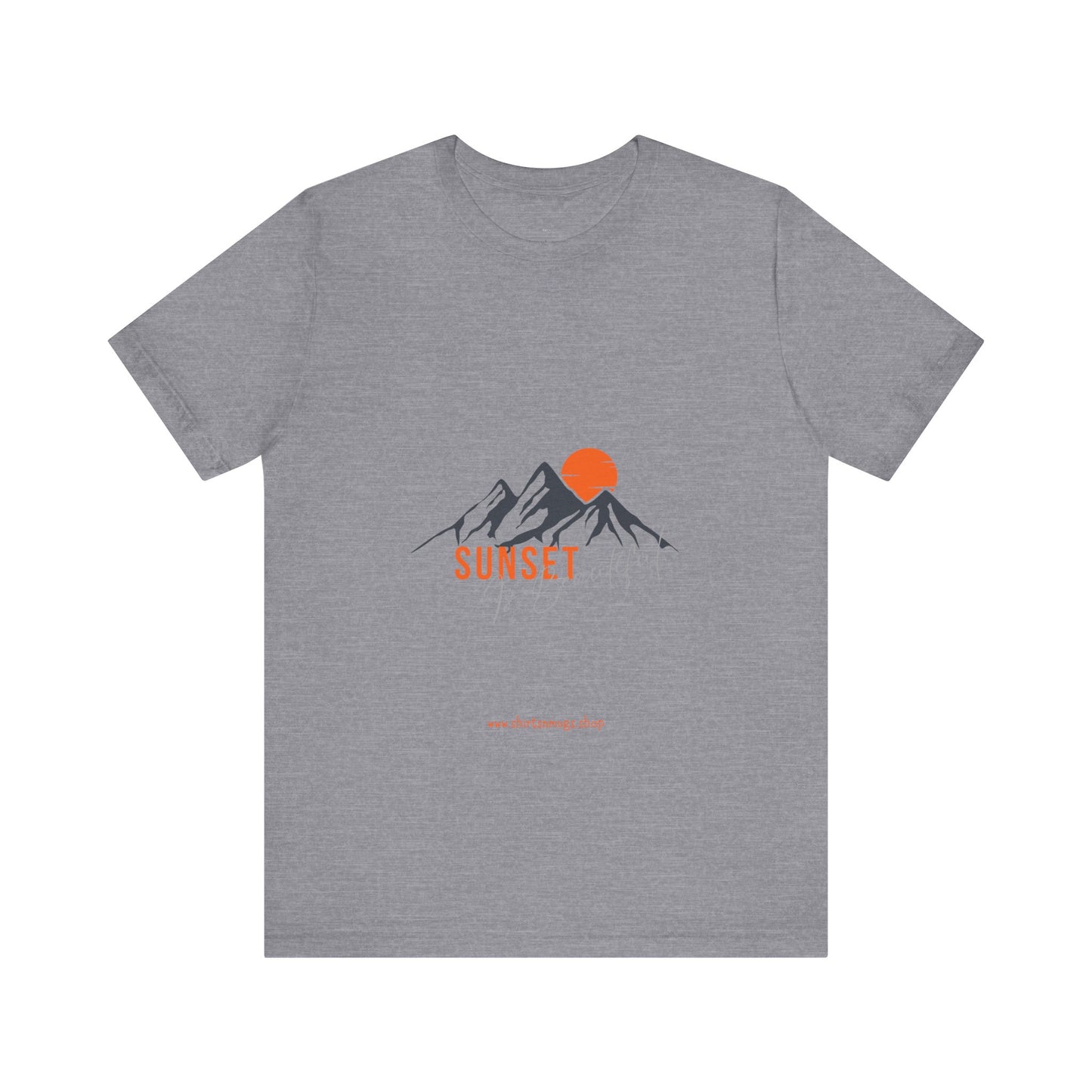 Sunset Mountain Tee, Unisex Casual Shirt, Nature Lover Gift, Adventure T-Shirt, Summer Outfit, Outdoor Apparel