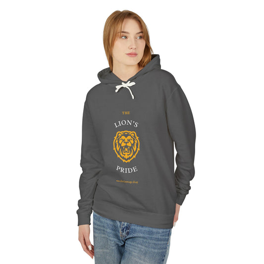 Lion's Pride Unisex Lightweight Hooded Sweatshirt, Cool Sportswear, Lion Lover Gift, Casual Hooded Top, Unisex Apparel, Everyday Comfort