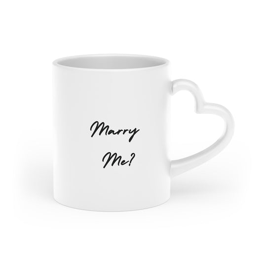 Marry Me Heart-Shaped Mug (11oz)