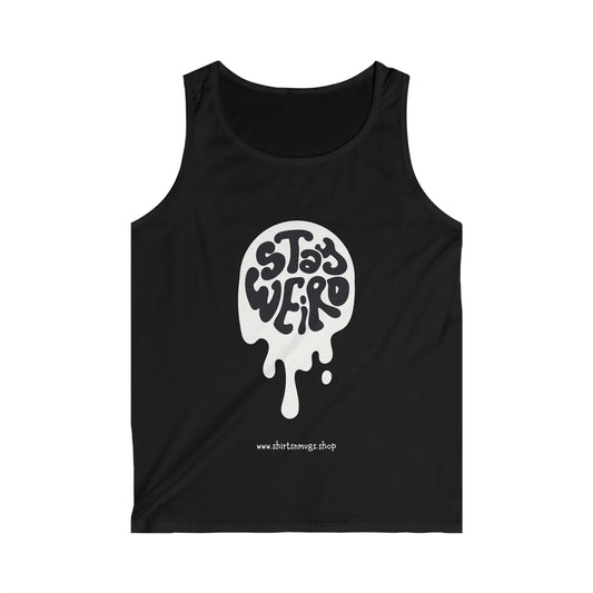 Stay Weird Men's Softstyle Tank Top | Summer Vibes, Festival Wear, Casual Outing, Gift for Creative Souls, Unique Fashion