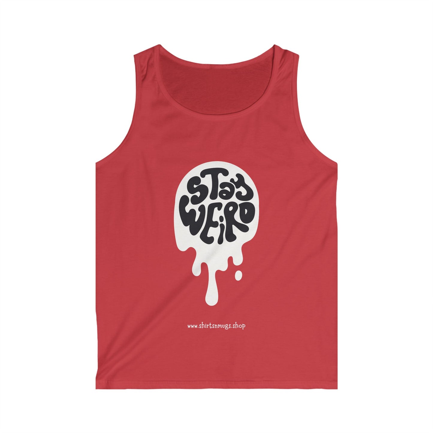 Stay Weird Men's Softstyle Tank Top | Summer Vibes, Festival Wear, Casual Outing, Gift for Creative Souls, Unique Fashion