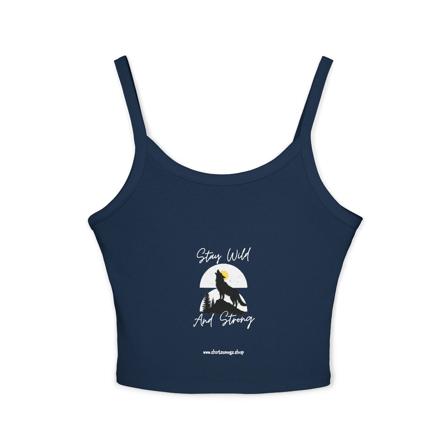 Women's Spaghetti Strap Tank Top - Stay Wild and Free, Summer Crop Top, Festival Wear, Casual Tank, Boho Style, Beach Essentials, [...]